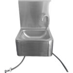 Komerciālais roku mazgāšanas izlietne, ceļgalu kontrole, nerūsējošais tērauds | Adexa WB002 - Image 7