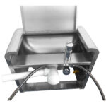 Komerciālais roku mazgāšanas izlietne, ceļgalu kontrole, nerūsējošais tērauds | Adexa WB002 - Image 2