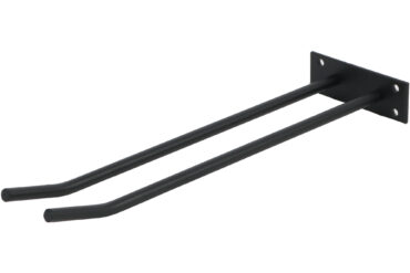 Melns sienas vīna glāžu plaukts Garums 400mm 4 vīna glāzes | Adexa WGA18500400B