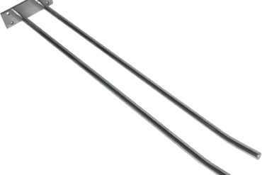 Vīna glāžu turētājs sudraba, uz sienas stiprināms, garums 400 mm, 4 vīna glāzēm | Adexa WGA18500400S