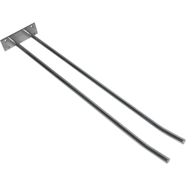 Vīna glāžu turētājs sudraba, uz sienas stiprināms, garums 400 mm, 4 vīna glāzēm | Adexa WGA18500400S