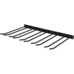 Vīna glāžu turētājs Melns Sienas stiprinājums Garums 400mm 20 vīna glāzes | Adexa WGA58500400B