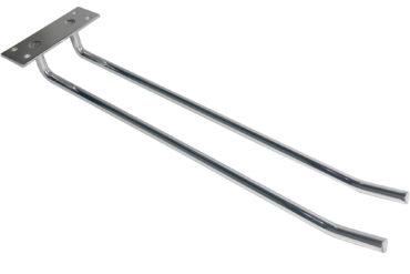 Vīna glāžu turētājs sudraba, pie griestiem stiprināms, garums 400mm 4 vīna glāzes | Adexa WGB18500400S