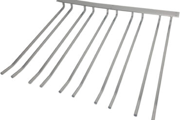 Vīna glāžu plaukts sudraba griestos montējams, garums 400 mm 20 vīna glāzes | Adexa WGB58500400S