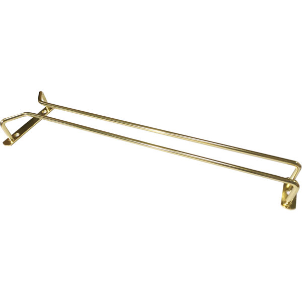 Vīna glāžu turētājs zelta, griestiem piestiprināms, garums 400 mm, 5 vīna glāzes | Adexa WGR116G