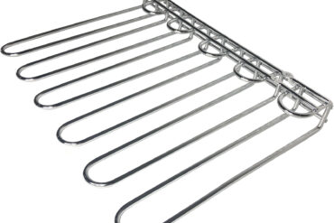 Vīna glāžu turētājs sudraba, pie griestiem stiprināms, garums 450 mm, 20 vīna glāzēm | Adexa WGR5S