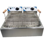 Komerciāla dvīņu fritēšanas ierīce Elektriskā 14 litri 2.5+2.5 kW darba virsmas | Adexa WHCD171 - Image 4