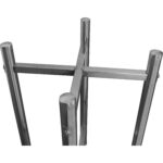 Komerciāls nerūsējošā tērauda griešanas dēļa galds / Gaļas kapāšanas bloks ⌀520*750mm | Adexa WHCY0303 - Image 4