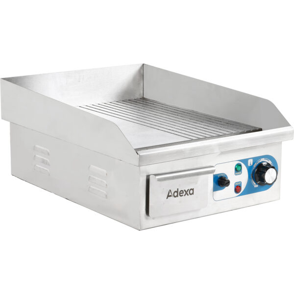 Komerciāla Griddle Gluda/Rievojama Mazā 1 zona 2kW Elektriska | Adexa WHEG810AFR