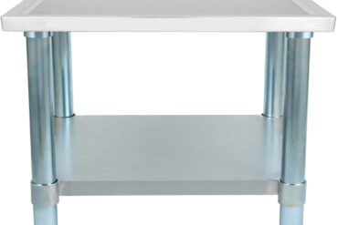 Nerūsējošā tērauda komerciālais aprīkojuma statīvs ar cinkotu apakšplauktu un jūras malām 800x700x600mm | Adexa WHMT7080