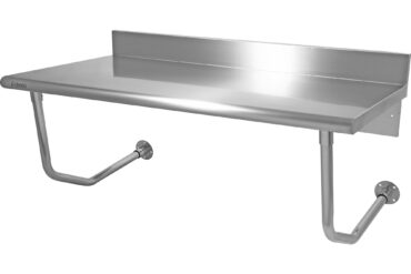 Profesionāls pie sienas stiprināms darba galds Nerūsējošais tērauds 800x600x900mm | Adexa WMTB6080