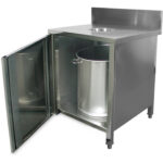 Komerciālais atkritumu tvertņu skapis nerūsējošā tērauda | Adexa WRSB7070H