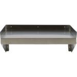 Sienas plaukts 1 līmenis 3 sānu pacēlumi 1200x400x254mm Nerūsējošais tērauds | Adexa WSW400120B - Image 3