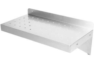 Sienas plaukts perforēts 1 līmenis Nerūsējošais tērauds 1200x300x254mm | Adexa WSW30120P