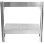 Sienas plaukts ar perforāciju, 2 līmeņi, nerūsējošais tērauds 1400x400x600mm | Adexa WSWB40140P - Image 4
