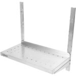 Sienas plaukts ar perforāciju, 2 līmeņi, nerūsējošais tērauds 1400x400x600mm | Adexa WSWB40140P - Image 7