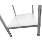 Komerciālais mobilais darba galds ar regulējamām kājām Nerūsējošā tērauda apakšējā plaukts 2000x600x850/930mm | Adexa WT60200CWO - Image 6