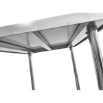 Komerciālais mobilais darba galds ar regulējamām kājām Nerūsējošā tērauda apakšējā plaukts 2000x600x850/930mm | Adexa WT60200CWO - Image 3