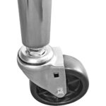 Komerciālais mobilais darba galds ar regulējamām kājām Nerūsējošā tērauda apakšējā plaukts 2000x600x850/930mm | Adexa WT60200CWO - Image 9