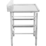 Izkrāmēšanas galds Labā puse 800x650x865mm Ar trauku mazgājamās mašīnas groza statīvu Ar šļakataizsargu Nerūsējošais tērauds | Adexa WTF6065R - Image 3