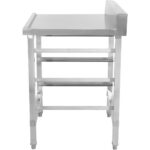 Izkrāmēšanas galds Labā puse 800x650x865mm Ar trauku mazgājamās mašīnas groza statīvu Ar šļakataizsargu Nerūsējošais tērauds | Adexa WTF6065R - Image 4