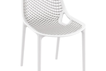 Bistro ēdamistabas krēsls plastmasas balts iekštelpām un ārtelpām | Adexa WW036WHITE