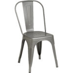 Bistro ēdamistabas krēsls Tērauda Gun Metal Iekštelpās | Adexa WW163DG