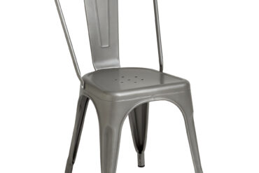 Bistro ēdamistabas krēsls Tērauda Gun Metal Iekštelpās | Adexa WW163DG