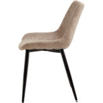 Ēdamistabas krēsls ar metāla kājām un polsterētu PU ādas sēdvietu gaiši brūnā krāsā | Adexa WW5055 - Image 4