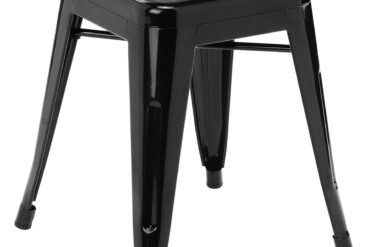 Zemais bāra krēsls no tērauda melnā krāsā lietošanai iekštelpās | Adexa WW65