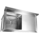 Komerciālā izlietne Nerūsējošais tērauds 1380x602x900mm 1 bļoda pa kreisi Aizsargsiena | Adexa YDRST60140L - Image 6