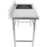 Nerūsējošā tērauda komerciālā izlietne 1380x602x900mm 1 bļoda labajā pusē Aizsargsienas | Adexa YDRST60140R - Image 3