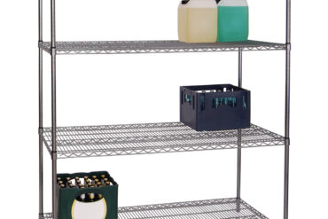 Komercijas plauktu vienība, 4 līmeņi, 1000kg, 1500x600x1800mm, hroma stieple | Adexa WH15060180A4C