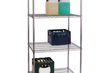 Komercs plauktu vienība 4 līmeņu 1000kg 900x600x1800mm hromēta stieple | Adexa WH9060180A4C