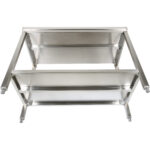 Profesionālais darba galds Nerūsējošais tērauds Apakšplaukts 1400x800x900mm | Adexa DWT80140 - Image 3