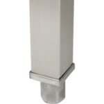 Profesionāls darbagalds no nerūsējošā tērauda ar apakšējo plauktu un aizmugurējo paneļu 800x800x900 mm | Adexa DWT80080B - Image 3