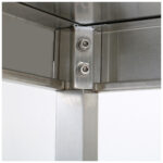 Profesionāls darbagalds no nerūsējošā tērauda ar apakšējo plauktu un aizmugurējo paneļu 800x800x900 mm | Adexa DWT80080B - Image 2