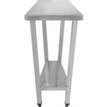 Profesionāls darba galds Nerūsējoša tērauda Apakšplaukts 600x800x900mm | Adexa DWT80060