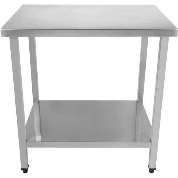 Profesionāls darba galds nerūsējošais tērauds ar apakšplauktu 1200x800x900mm | Adexa DWT80120