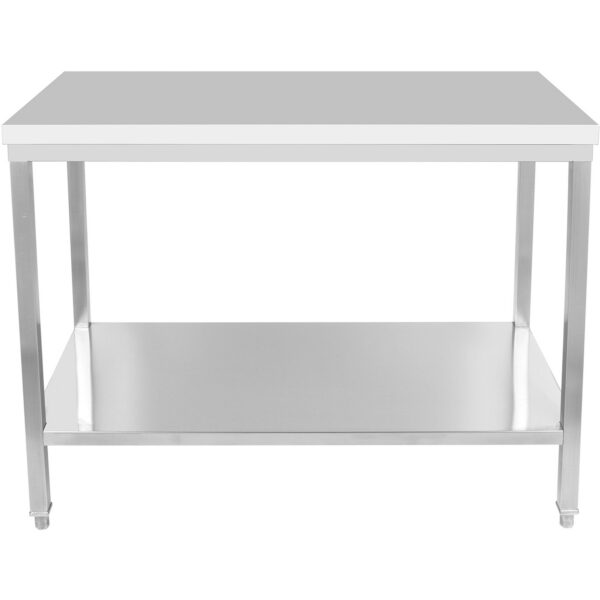 Profesionāls darba galds Nerūsējošais tērauds Apakšējā plaukta 1500x800x900mm | Adexa DWT80150