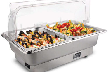 Elektriskā rullīša tipa ēdienu sildīšanas trauks GN1/1 Nerūsējošais tērauds Plastmasas vāks 9 litri | Adexa ECD09A2