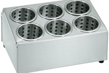 Komerciāls galda piederumu grozu turētājs 6 caurumu Nerūsējošs tērauds | Adexa KFB06B