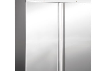 1200lt Komerciālais Ledusskapis Nerūsējošā tērauda Vertikāla skapis Dubultdurvis GN2/1 Ventilatora atbalstīta dzesēšana | Adexa R1200S