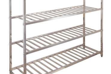 Profesionāla stipra slodzes plauktu sistēma Nerūsējošais tērauds 1800x600x1550mm 4 plaukti | Adexa SR1800A2