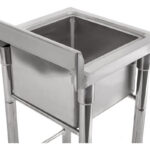 Komerciālā izlietne Nerūsējošais tērauds 585x600x900mm 1 bļoda Aizsargmala | Adexa YDRST145A - Image 6