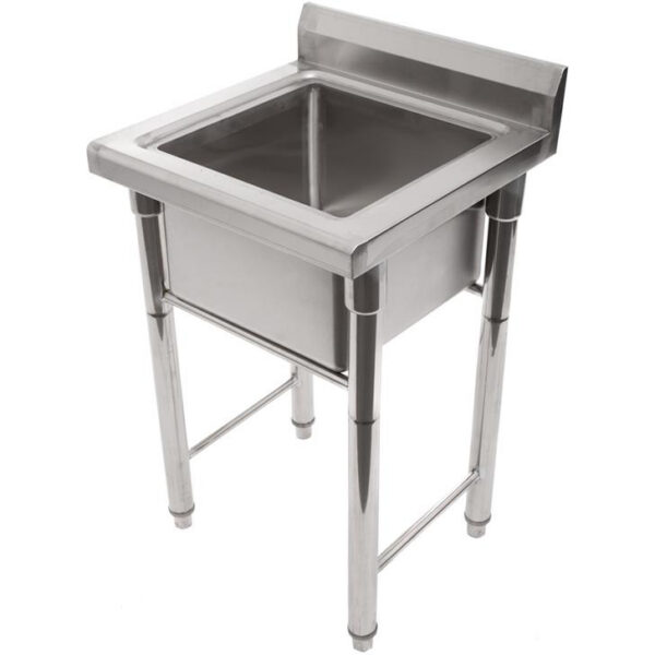 Komerciālā izlietne Nerūsējošais tērauds 585x600x900mm 1 bļoda Aizsargmala | Adexa YDRST145A