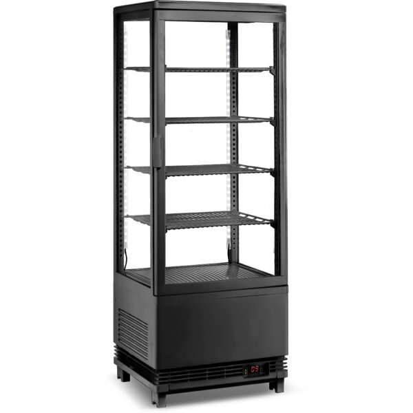 Letes Displeja Ledusskapis 98 litri 4 plaukti Melns 1 plakana durvis | Adexa CL98B