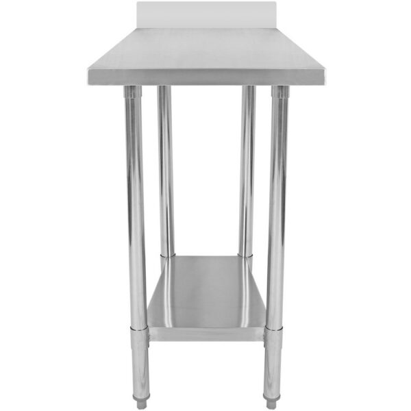 2 līmeņu nerūsējošā tērauda darba galds ar aizmugures plāksni 450x600x900mm | Adexa WT6045