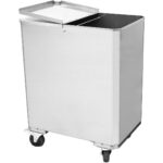 Virtuves sastāvdaļu pārnēsājamais grozs no nerūsējošā tērauda 120 litri | Adexa AEK46