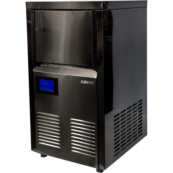 Komerciāla ledus kubiņu mašīna Caurspīdīgs ledus Atsevišķi kubiņi 30kg/24h Melna Digitālie vadības elementi | Adexa GI30BD
